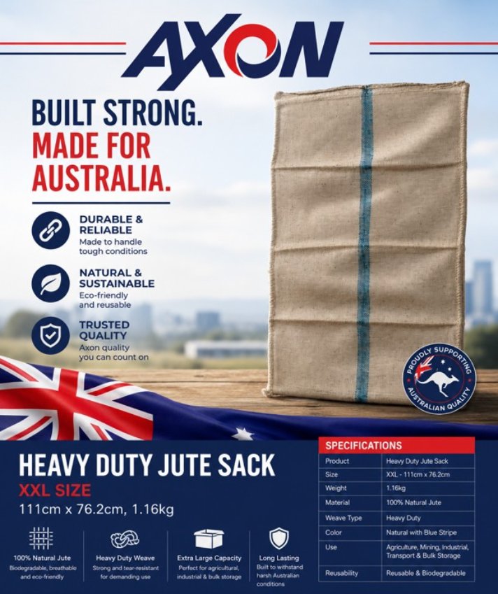 Heavy Duty Jute Sack XXL 111cm x 76.2cm | Commercial Grade Jute Bags