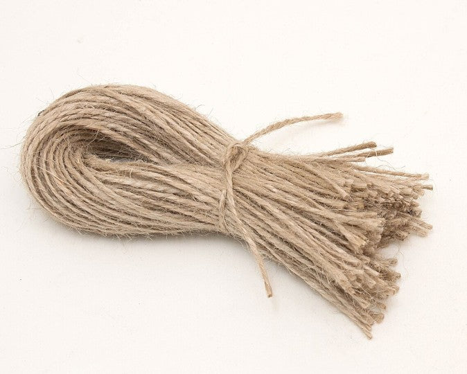 30cm Precut Jute Twine Strings - 200 Pcs