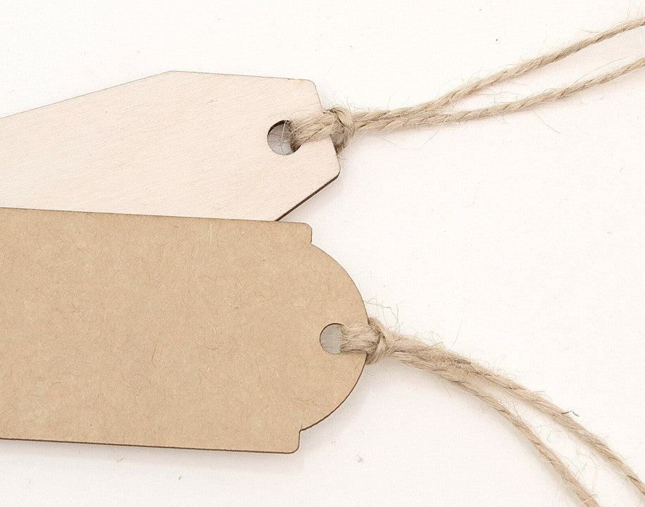 30cm Precut Jute Twine Strings - 200 Pcs only tag