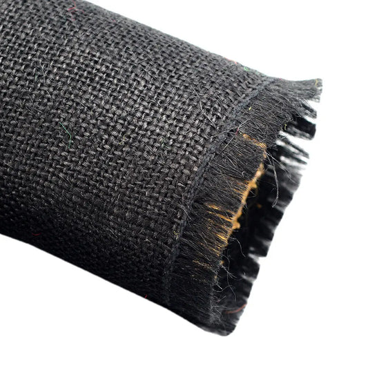 Black Hessian Fabric Roll 1.2m x 50m | 305gsm Jute view