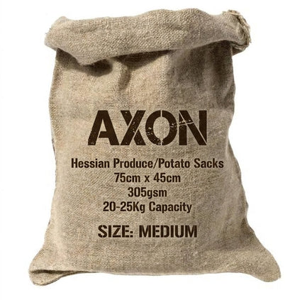 Hessian Produce/Potato Sacks 75cm x 45cm, 305gsm (20-25Kg Capacity) Size Medium