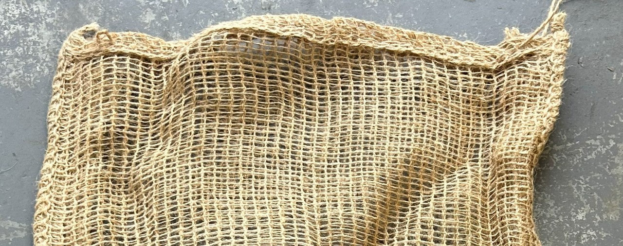 Jute Net/Mesh/Leno Bags - Firewood, Onion, Garlic, Carrot & Garden - 20kg Capacity