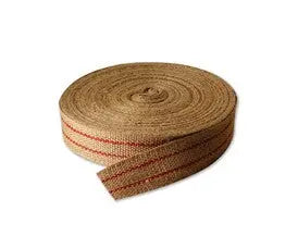 Jute Webbing for Upholstery Red Stripe