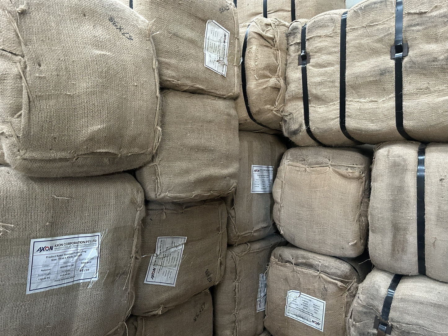 Hessian Produce Bags 57cm x 38cm (10-12Kg Capacity)