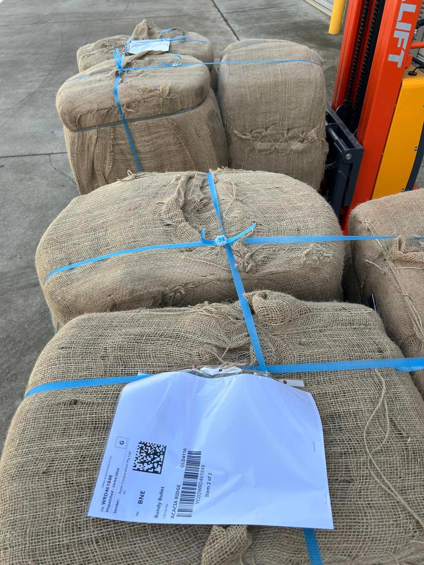 Bulk Hessian Bag Bale 71cm x 46cm 235g - 500 Bags