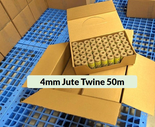 4mm Jute Twine 50m L 220g Spool Carton with 100 Spools