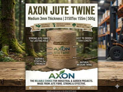 Jute Twine Medium 3mm Thickness, 3150Tex 155m, 500g