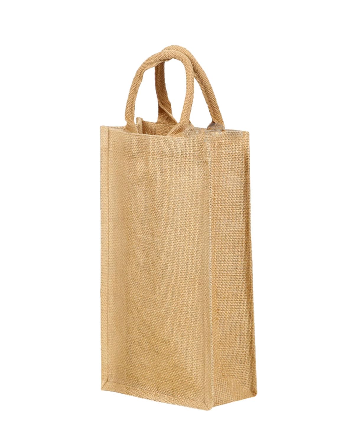 Hessian Two Bottle Wine Gift Bags with Soft Cotton Handles Reusable x 5