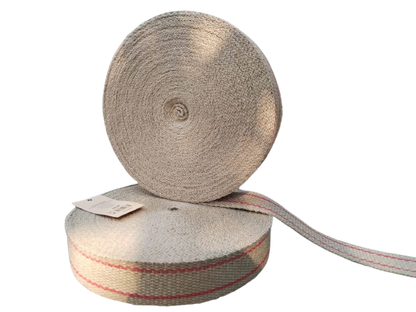 Jute Webbing Red Stripe for Upholstery & Craft