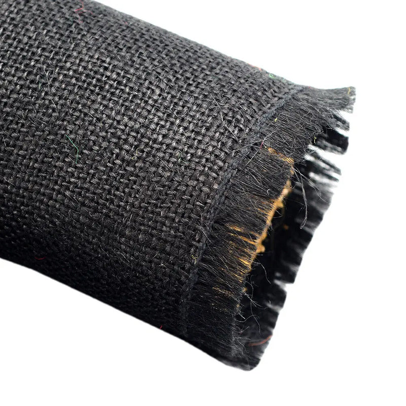 Black Hessian Fabric Roll 1.2m x 50m | 305gsm Jute view